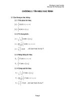 Bài giảng Lý thuyết tín hiệu Chương 2