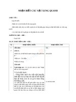 Giáo án TNXH 1 bài nhận biết các vật xung quanh (5) 