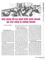 Giải pháp hỗ trợ phát triển kinh doanh tại các công ty chứng khoán 