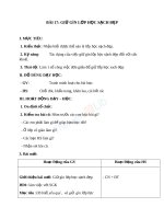 Giáo án TNXH 1 bài giữ gìn lớp học sạch đẹp (5) 