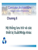 Bài giảng kiến trúc máy tính   chương 6 hệ thống lưu trữ và các thiết bị xuấtnhập khác 