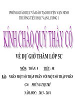 BÀI GIẢNG TOÁN 5 NHÂN một số THẬP PHÂN với một số THẬP PHÂN (1) 