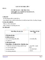 Giáo án âm nhạc 1 bài ôn tập hát tập tầm vông  phân biệt chuỗi âm thanh 