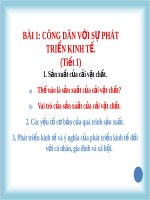 Bài giảng bài công dân với sự phát triển kinh tế GDCD 11 