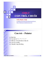 Bài giảng nhập môn lập trình con trỏ, chuỗi   trần phước tuấn 
