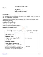 Giáo án âm nhạc 1 bài nghe hát quốc ca  kể chuyện nai ngọc 