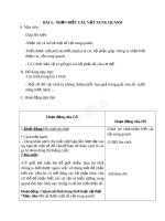 Giáo án TNXH 1 bài nhận biết các vật xung quanh (2) 