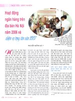 Hoạt động ngân hàng trên địa bàn hà nội năm 2006 và nhiệm vụ trọng tâm năm 2007 