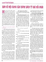 Bàn về nội dung của chính sách tỷ giá hối đoái 