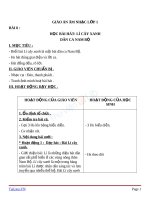 Giáo án âm nhạc 1 bài học hát lí cây xanh 