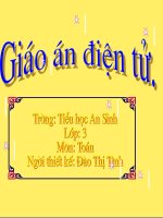 Bài giảng toán 3 thao giảng bài xem đồng hồ (2) 