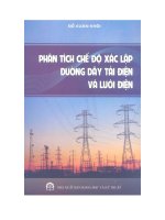 Ebook phân tích chế độ xác lập đường dây tải điện và lưới điện phần 1 