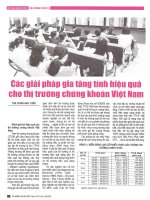 Các giải pháp gia tăng tính hiệu quả cho thị trường chứng khoán việt nam 