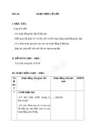 Giáo án TNXH 1 bài hoạt động ở lớp (3) 