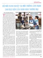 Đổi mới doanh nghiệp tạo môi trường lành mạnh cho hoạt động của ngân hàng thương mại 