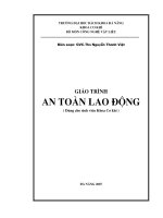 An toàn lao động (dùng cho sinh viên ngành cơ khí) 