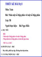 BÀI GIẢNG TOÁN 5 NHÂN một số THẬP PHÂN với một số THẬP PHÂN (34) 