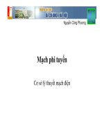 Bài giảng cơ sở lý thuyết mạch điện mạch phi tuyến   nguyễn công phương 