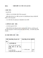 Giáo án TNXH 1 bài nhận biết các vật xung quanh (3) 