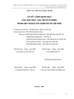 Cơ sở “cảnh quan học” của khai thác các yếu tố tự nhiên trong quy hoạch xây dựng đô thị việt nam