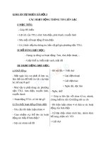 Giáo án TNXH 3 bài các hoạt động thông tin liên lạc (2) 