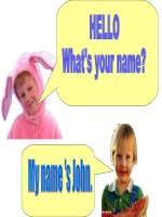 Chào hỏi   tiếng anh 