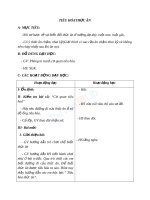 Giáo án TNXH 2 bài tiêu hóa thức ăn 