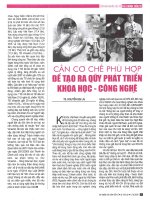 Cần cơ chế phù hợp để tạo ra quỹ phát triển khoa học   công nghệ 