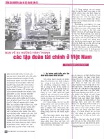 Bàn về xu hướng hình thành các tập đoàn tài chính ở việt nam 