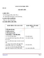 Giáo án âm nhạc 1 bài tập biểu diễn các bài hát đã học 