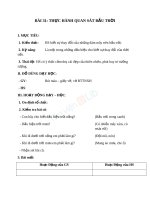 Giáo án TNXH 1 bài thực hành quan sát bầu trời (3) 