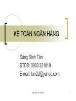 Bài giảng kế toán ngân hàng
