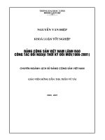 Đảng cộng sản việt nam lãnh đạo công tác đối ngoại thời kỳ đổi mới (1986  2001 