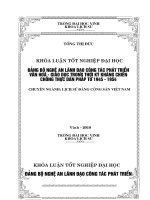 đảng bộ nghệ an lãnh đạo công tác phát triển văn hoá - giáo dục trong thời kỳ kháng chiến chống thực dân pháp từ 1945 - 1954