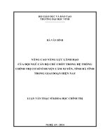NÂNG CAO NĂNG LỰC LÃNH ĐẠOCỦA ĐỘI NGŨ CÁN BỘ CHỦ CHỐT TRONG HỆ THỐNGCHÍNH TRỊ CƠ SỞ Ở HUYỆN CẨM XUYÊN, TỈNH HÀ TĨNHTRONG GIAI ĐOẠN HIỆN NAY