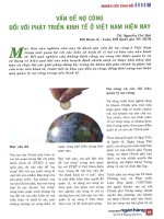 Vấn đề nợ công đối với phát triển kinh tế ở việt nam hiện nay 