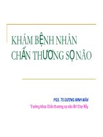KHÁM BỆNH NHÂN CHẤN THƯƠNG sọ não