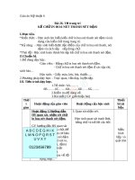 Giáo án mỹ thuật 6 bài kẻ chữ in hoa nét thanh nét đậm 