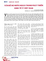 Vấn đề nợ nước ngoài trong phát triển kinh tế ở việt nam 