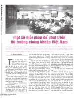 Một số giải pháp để phát triển thị trường chứng khoán việt nam 