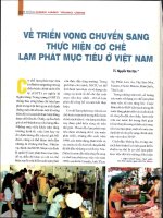 Về triển vọng chuyển sang thực hiện cơ chế lạm phát mục tiêu ở việt nam 