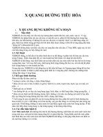 X QUANG ĐƯỜNG TIÊU hóa 