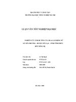 Nghiên cứu ảnh hưởng của di cư lao động nữ xã yên phương huyện yên lạc tỉnh vĩnh phúc đến nông hộ 