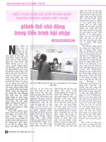 Việc phải làm để góp phần giúp ngành ngân hàng việt nam giành thế chủ động trong tiến trình hội nhập 