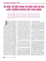 Về một số nội dung cơ bản của dự án luật chứng khoán sắp ban hành 