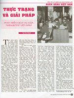 Thực trạng và giải pháp phát triển dịch vụ của NHNo  PTNT VN 