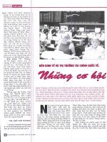 Nền kinh tế và thị trường tài chính quốc tế   những cơ hội và thách thức 