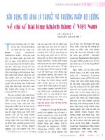 Xây dựng mô hính lý thuyết và phương pháp đo lường về chỉ số hài lòng khách hàng ở việt nam 