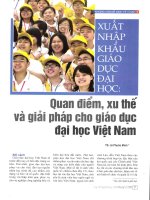 Xuất nhập khẩu giáo dục đại học quan điểm, xu thế và giải pháp cho giáo dục đại học VN 
