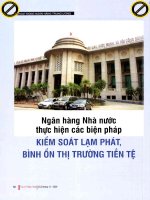 Ngân hàng nhà nước thực hiện các biện pháp kiểm soát lạm phát, bình ổn thị trường tiền tệ 